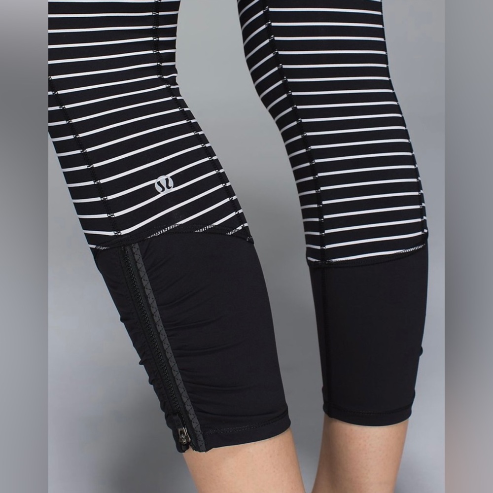 Lululemon Runday Crop Parallel Stripe Size 4 - Picture 5 of 15